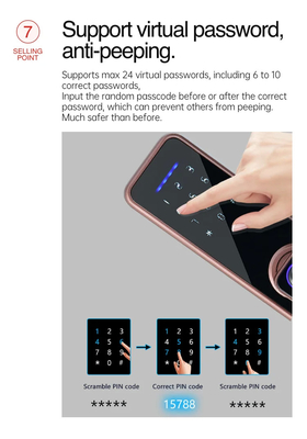 Glomarket Wifi Tuya Smart Door Lock In alluminio, impronte digitali, password, carta di credito, chiave, sblocco, biometrico, digitale, smart lock