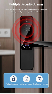 Glomarket Wifi Biometrica Tuya App elettronica Remote Smart Lock Smart Fingerprint Door Lock con Cat Eye