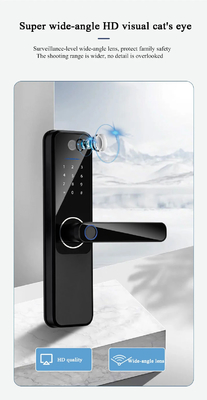 Glomarket Wifi Biometrica Tuya App elettronica Remote Smart Lock Smart Fingerprint Door Lock con Cat Eye