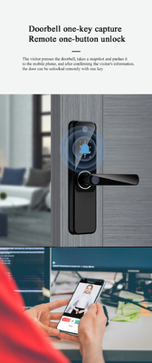 Glomarket Wifi Biometrica Tuya App elettronica Remote Smart Lock Smart Fingerprint Door Lock con Cat Eye