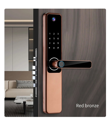 Glomarket Tuya Wifi Impronta digitale Password Chiusura porta intelligente Remote Control Chiusura intelligente con fotocamera