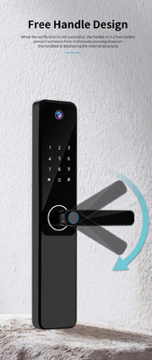 Glomarket Tuya Wifi Impronta digitale Password Chiusura porta intelligente Remote Control Chiusura intelligente con fotocamera