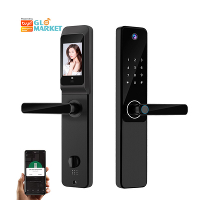 Glomarket Tuya Wifi Impronta digitale Password Chiusura porta intelligente Remote Control Chiusura intelligente con fotocamera