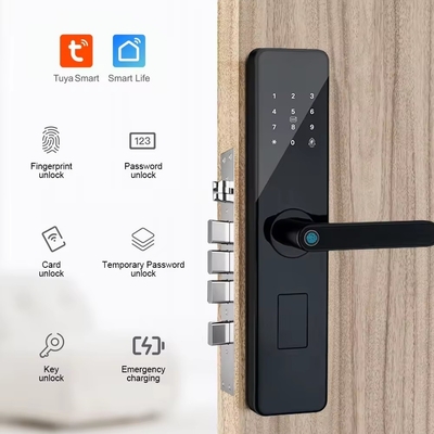 Glomarket Home Appartamento Tuya Smart WiFi Digital Door Lock Telefono APP Controllo remoto Sicurezza Impressione digitale Smart Door Lock