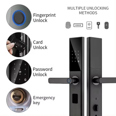 Glomarket Tuya Smart WiFi Digital Door Lock Code RFID IC Card Smartphone App Sblocco impronte digitali biometriche Smart Lock