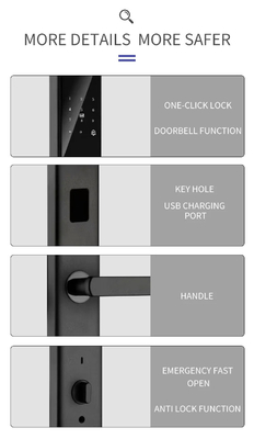 Glomarket Tuya Smart WiFi Digital Door Lock Code RFID IC Card Smartphone App Sblocco impronte digitali biometriche Smart Lock