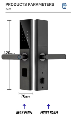 Glomarket Tuya Smart WiFi Digital Door Lock Code RFID IC Card Smartphone App Sblocco impronte digitali biometriche Smart Lock