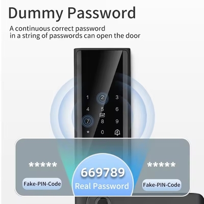 Glomarket Tuya Smart WiFi Digital Door Lock Code RFID IC Card Smartphone App Sblocco impronte digitali biometriche Smart Lock