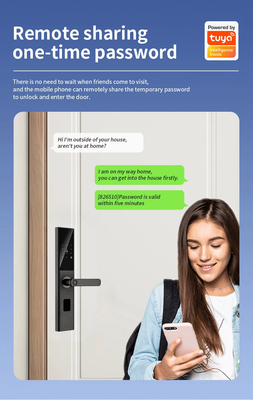 Glomarket Tuya Smart WiFi Digital Door Lock Code RFID IC Card Smartphone App Sblocco impronte digitali biometriche Smart Lock