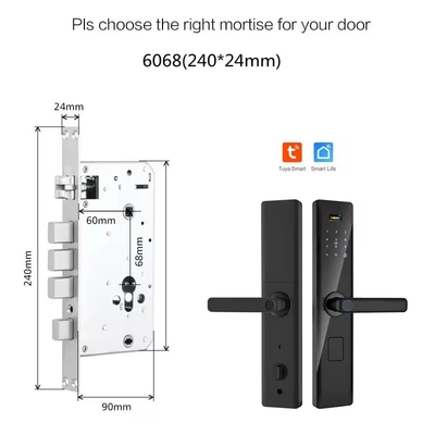 Glomarket Tuya Smart Security Serratura digitale delle porte Maniglia di impronte digitali biometriche Serratura intelligente Hotel Camera appartamento Serratura di fabbrica Prezzo