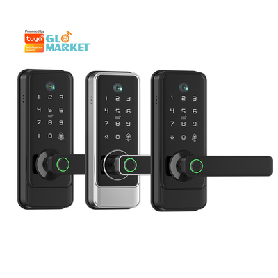 Glomarket Tuya Wifi Keyless Deadbolt Lock Serraduras Maniglia elettrica Serratura porta anteriore Con tastiera Smart Fingerprint Digital Lock