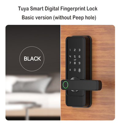 Glomarket Tuya Wifi Keyless Deadbolt Lock Serraduras Maniglia elettrica Serratura porta anteriore Con tastiera Smart Fingerprint Digital Lock