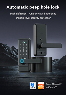 Glomarket Tuya Wifi Keyless Deadbolt Lock Serraduras Maniglia elettrica Serratura porta anteriore Con tastiera Smart Fingerprint Digital Lock