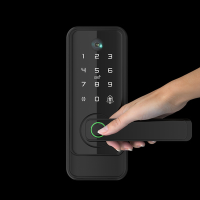 Glomarket Tuya Wifi Keyless Deadbolt Lock Serraduras Maniglia elettrica Serratura porta anteriore Con tastiera Smart Fingerprint Digital Lock