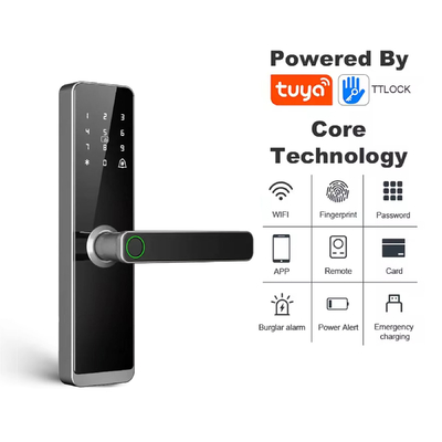 Glomarket Wholesale Prezzo di fabbrica Ingegneria di impronte digitali maniglia lucchetto senza chiave Hotel digitale Tuya App Smart Digital Door Lock