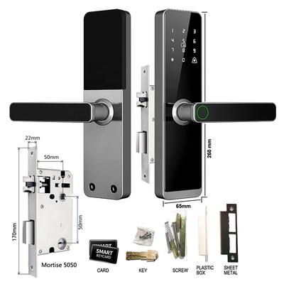 Glomarket Wholesale Prezzo di fabbrica Ingegneria di impronte digitali maniglia lucchetto senza chiave Hotel digitale Tuya App Smart Digital Door Lock