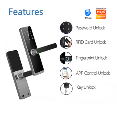 Glomarket Wholesale Prezzo di fabbrica Ingegneria di impronte digitali maniglia lucchetto senza chiave Hotel digitale Tuya App Smart Digital Door Lock