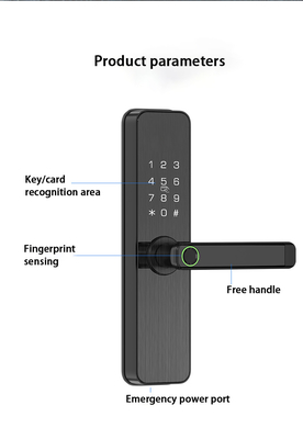 Glomarket Tuya Smart Door Lock Camera da letto Casa Digital Biometric Fingerprint Maniglia intelligente Serrature elettroniche