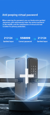 Glomarket Tuya Smart Door Lock Camera da letto Casa Digital Biometric Fingerprint Maniglia intelligente Serrature elettroniche