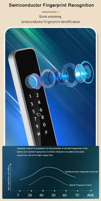 Glomarket Smart Tuya Serratura a prova d'acqua Porta scorrevole Impronta digitale Password Maniglia a controllo remoto Serratura elettronica intelligente