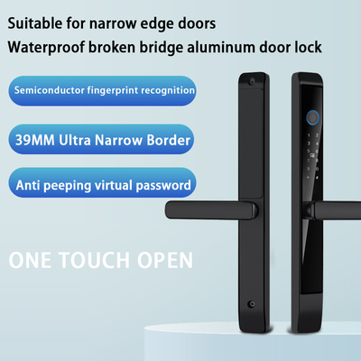 Glomarket Outdoor Aluminum Sliding Door Lock Digital Handle Electronic Ttlock Fingerprint Tuya Serrature intelligenti impermeabili