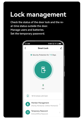 Glomarket Sicurezza Cerradura Inteligente Sicurezza Domestica Automatica Elettronica Wifi Impressione digitale Tuya Smart Door Lock
