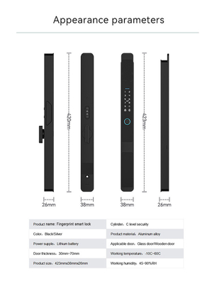 Glomarket Sicurezza Cerradura Inteligente Sicurezza Domestica Automatica Elettronica Wifi Impressione digitale Tuya Smart Door Lock