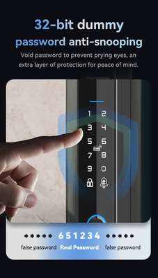 Glomarket Sicurezza Cerradura Inteligente Sicurezza Domestica Automatica Elettronica Wifi Impressione digitale Tuya Smart Door Lock