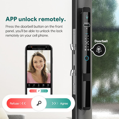 Glomarket Tuya 3d Face Cerradura Inteligente Automatica elettrica Wifi Camera Impressione digitale Smart Door Lock