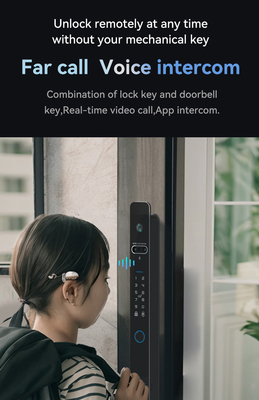 Glomarket Tuya 3d Face Cerradura Inteligente Automatica elettrica Wifi Camera Impressione digitale Smart Door Lock