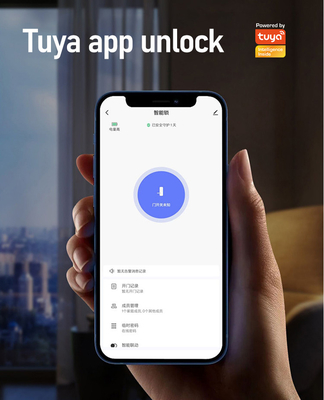 Glomarket Cortile Villa Chiusura Porta Alta Sicurezza Ignifuga Intelligente Doppia Impronta Digitale Password Smart Lock