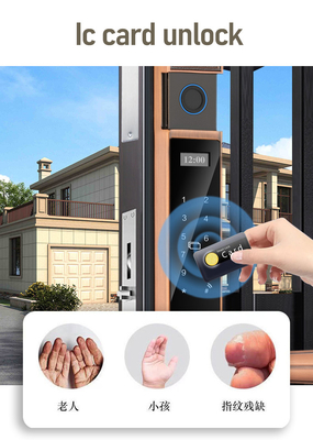 Glomarket Cortile Villa Chiusura Porta Alta Sicurezza Ignifuga Intelligente Doppia Impronta Digitale Password Smart Lock