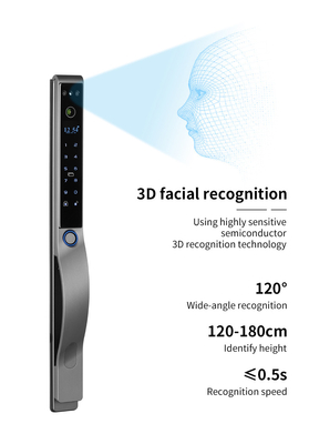 Glomarket Outdoor Electric Keyless 3D Facial Recognition Tuya Digital Password Card Door Lock Impermeabile Impressione digitale Serratura intelligente