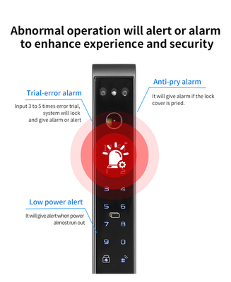Glomarket Outdoor Electric Keyless 3D Facial Recognition Tuya Digital Password Card Door Lock Impermeabile Impressione digitale Serratura intelligente