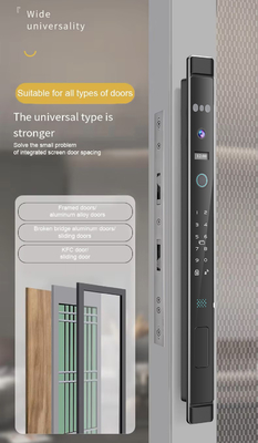 Glomarket Riconoscimento facciale 3D Tuya Wifi Aluminico Serratura porta scorrevole Impermeabile Impronta digitale intelligente Serratura porta in vetro