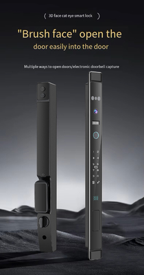 Glomarket Riconoscimento facciale 3D Tuya Wifi Aluminico Serratura porta scorrevole Impermeabile Impronta digitale intelligente Serratura porta in vetro