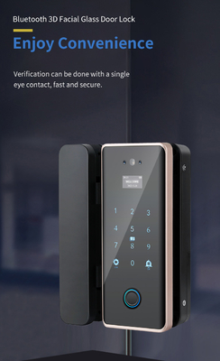 Glomarket Wifi Tuya App Remote Control Smart Fingerprint Glass Door Lock Card Password Face Unlock For Push Porta scorrevole