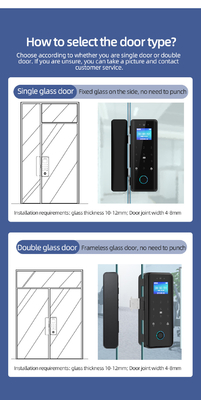 Glomarket Tuya Smart 3d Face Recognition Wifi Glass Door Lock Impressione digitale Password Carta di accesso Serratura elettronica per ufficio
