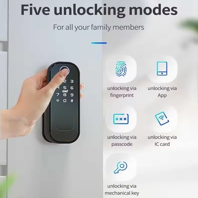 Glomarket Smart Home Impermeabile Smart Electric Rim Lock con Tuya Controllo APP WIFI Porta esterno porta d'ingresso Smart Lock