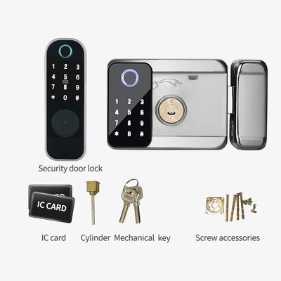 Appartamento Glomarket Tuya Smart Door Lock Antifurto Digital Password Ttlock App Control Gate Doppio Smart Rim Fingerprint Lock