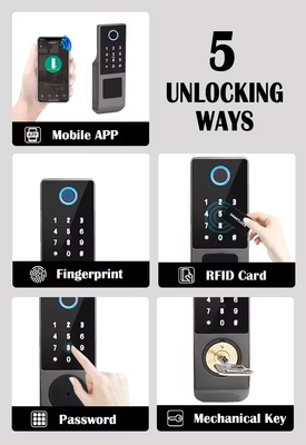 Glomarket Tuya Impermeabile Digitale TTLock Sblocco remoto Sblocco intelligente a doppia facciata con impronta digitale