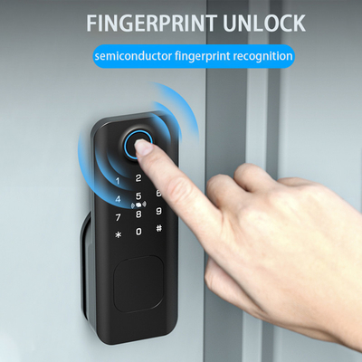 Glomarket Sicurezza all'aperto Chiave digitale intelligente Password impronta digitale Smart Rim Door Lock For Gate Porta d'ingresso