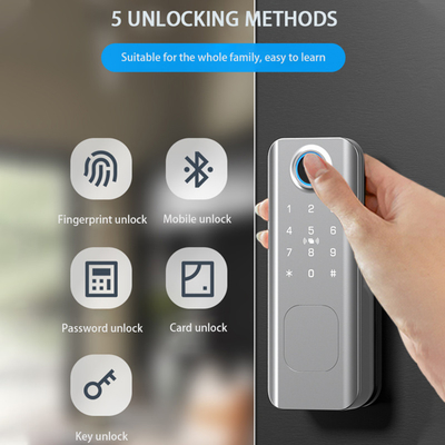 Glomarket Sicurezza all'aperto Chiave digitale intelligente Password impronta digitale Smart Rim Door Lock For Gate Porta d'ingresso