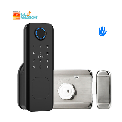 Glomarket Sicurezza all'aperto Chiave digitale intelligente Password impronta digitale Smart Rim Door Lock For Gate Porta d'ingresso
