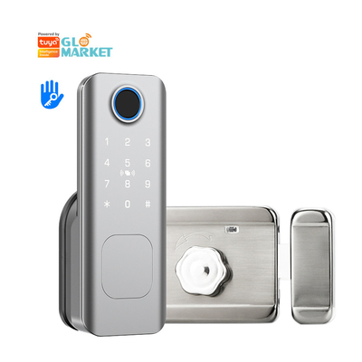 Glomarket Sicurezza all'aperto Chiave digitale intelligente Password impronta digitale Smart Rim Door Lock For Gate Porta d'ingresso