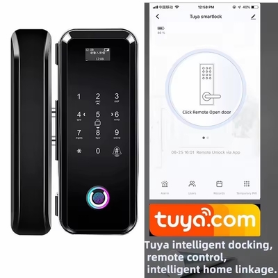 Glomarket Smart Tuya Wifi Chiusura porta in vetro impronta digitale tastiera password chiusura collegamento intelligente sblocco remoto