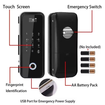 Glomarket Smart Tuya Wifi Chiusura porta in vetro impronta digitale tastiera password chiusura collegamento intelligente sblocco remoto
