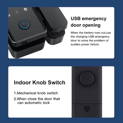 Glomarket Tuya Smart Glass Door Lock Biometric Fingerprint BLE Smart Electronic Lock Per ufficio Porta di vetro