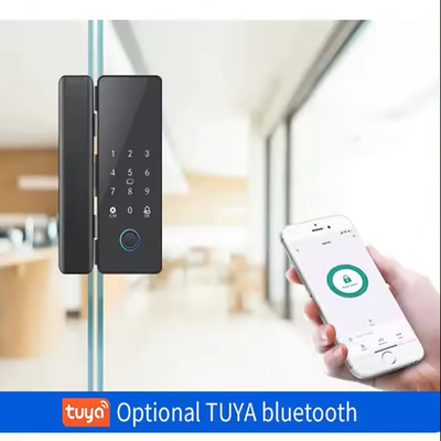 Glomarket Tuya Smart Glass Door Lock Biometric Fingerprint BLE Smart Electronic Lock Per ufficio Porta di vetro