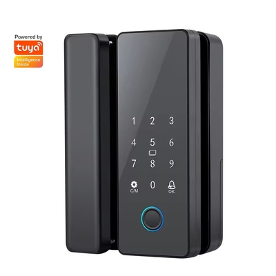 Glomarket Tuya Smart Glass Door Lock Biometric Fingerprint BLE Smart Electronic Lock Per ufficio Porta di vetro